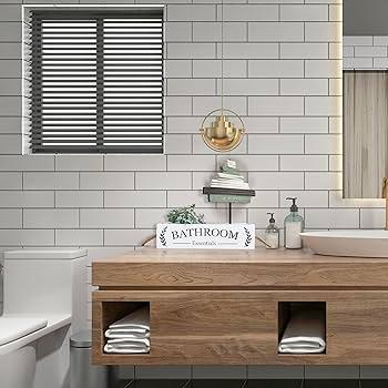 Use wooden crates for innovative storage in your wooden bathroom