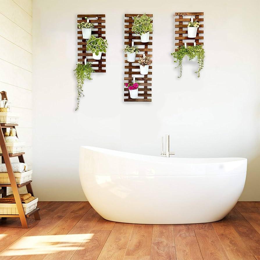 Enhance your wooden bathroom ⁤with potted plants for freshness