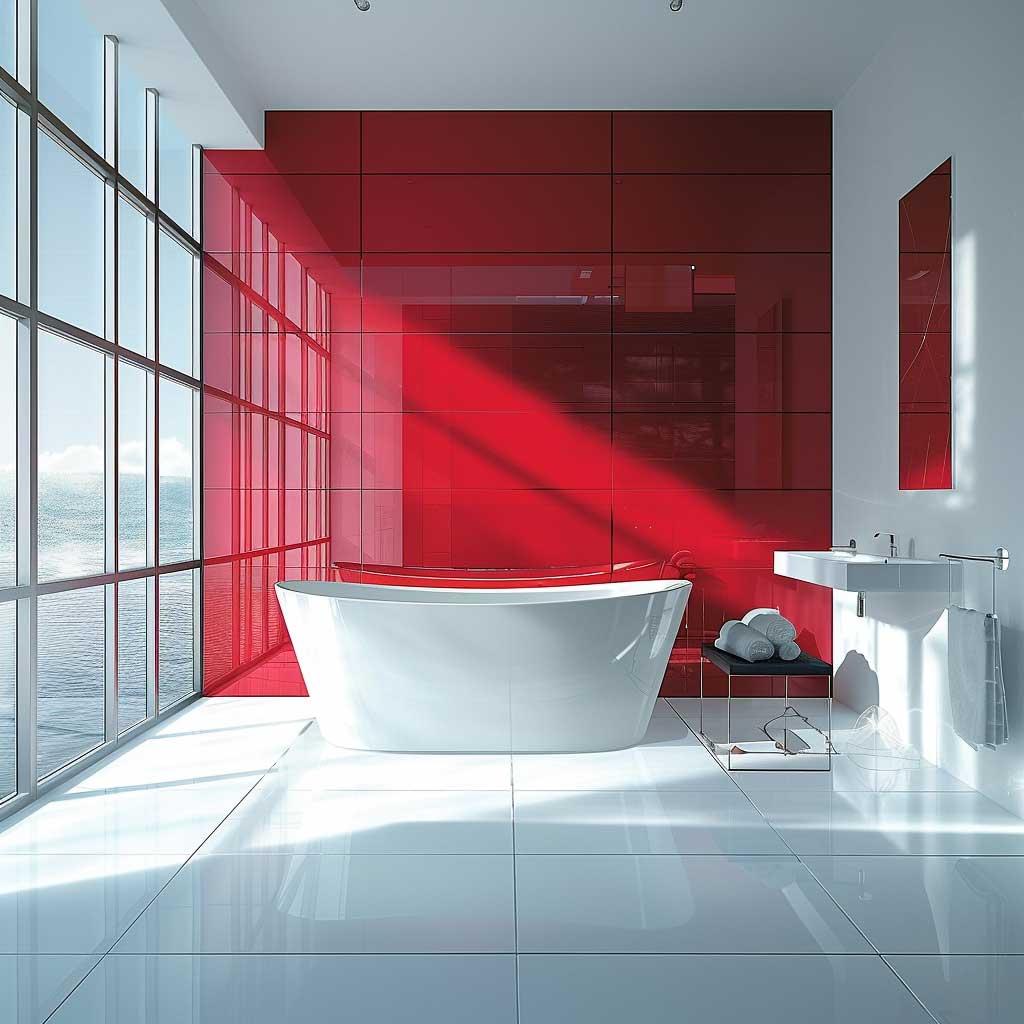 Choose ‍a bold​ accent wall ⁣to⁣ energize your​ modern ‍bathroom design