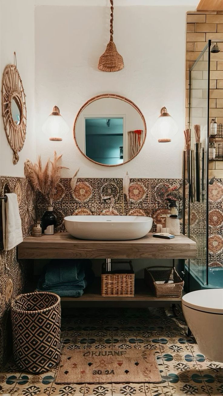 23 Unique Elements to Transform Your Bathroom Eclectic Style