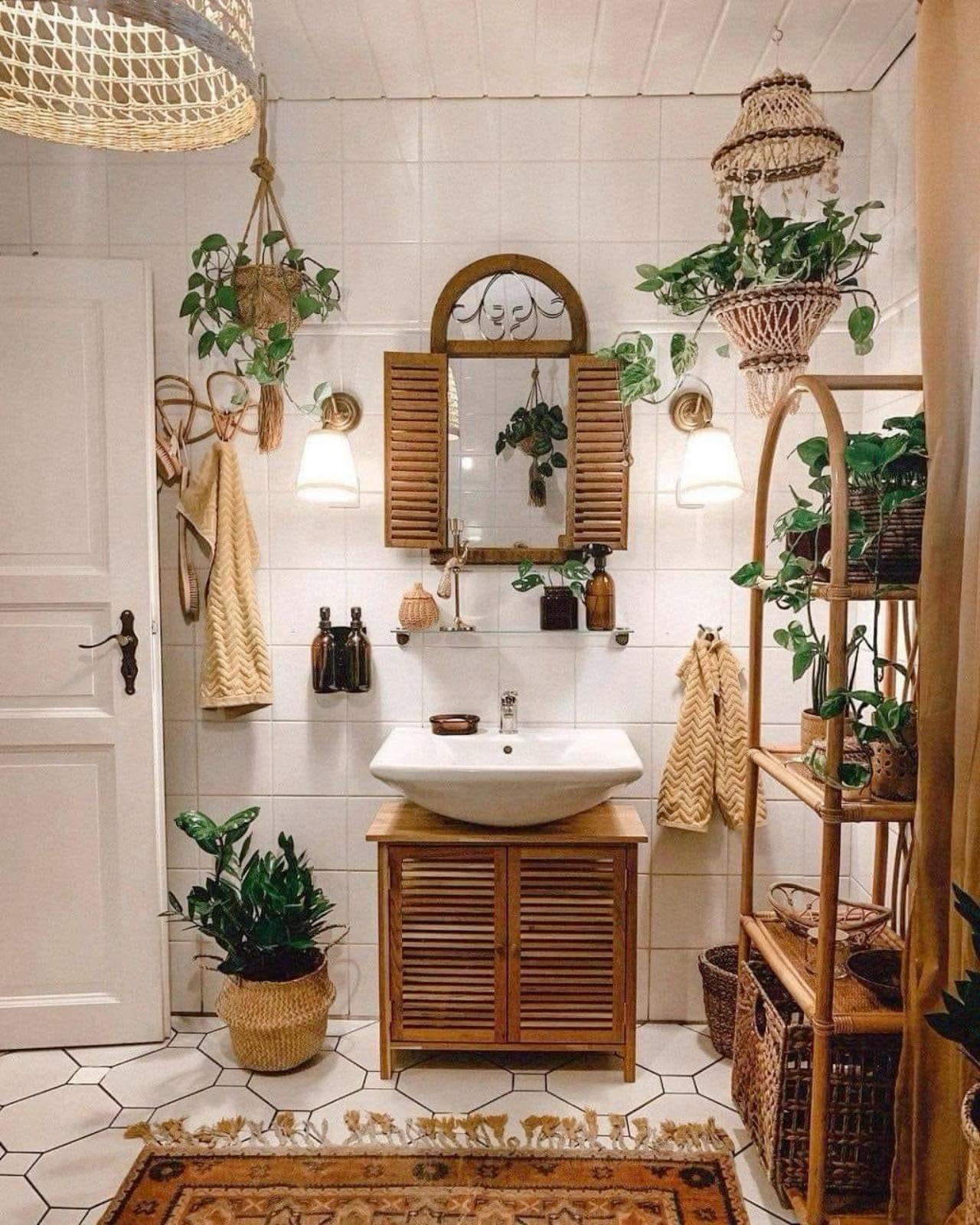 Soft, ​layered textiles soften sharp edges in your inviting boho ⁢bathroom oasis