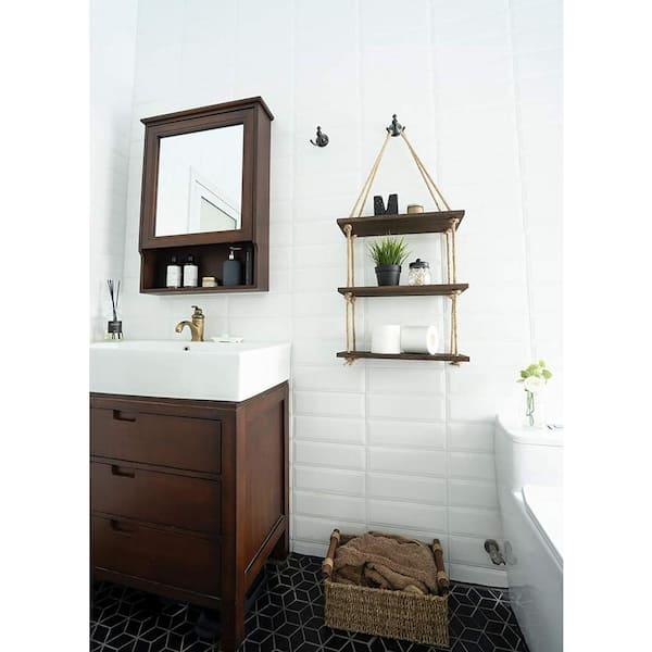 Add warmth with ‌wooden bathroom shelving​ for plants⁣ and decor