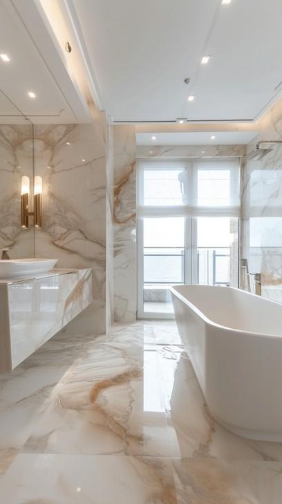 Luxurious Marble: Elevate your​ bathroom⁤ with elegant marble finishes