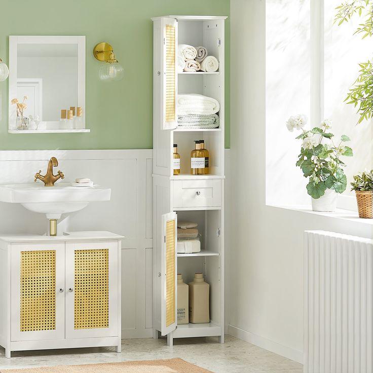 Rattan storage solutions ​to keep your boho bathroom clutter-free and organized