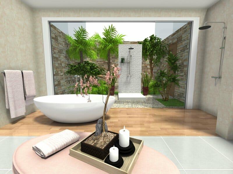 Integrate live plants to complement⁣ your wooden bathroom design