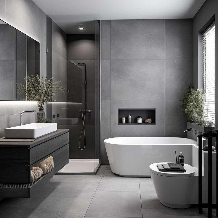 Embrace minimalist design with sleek lines ⁣for ⁣your modern bathroom