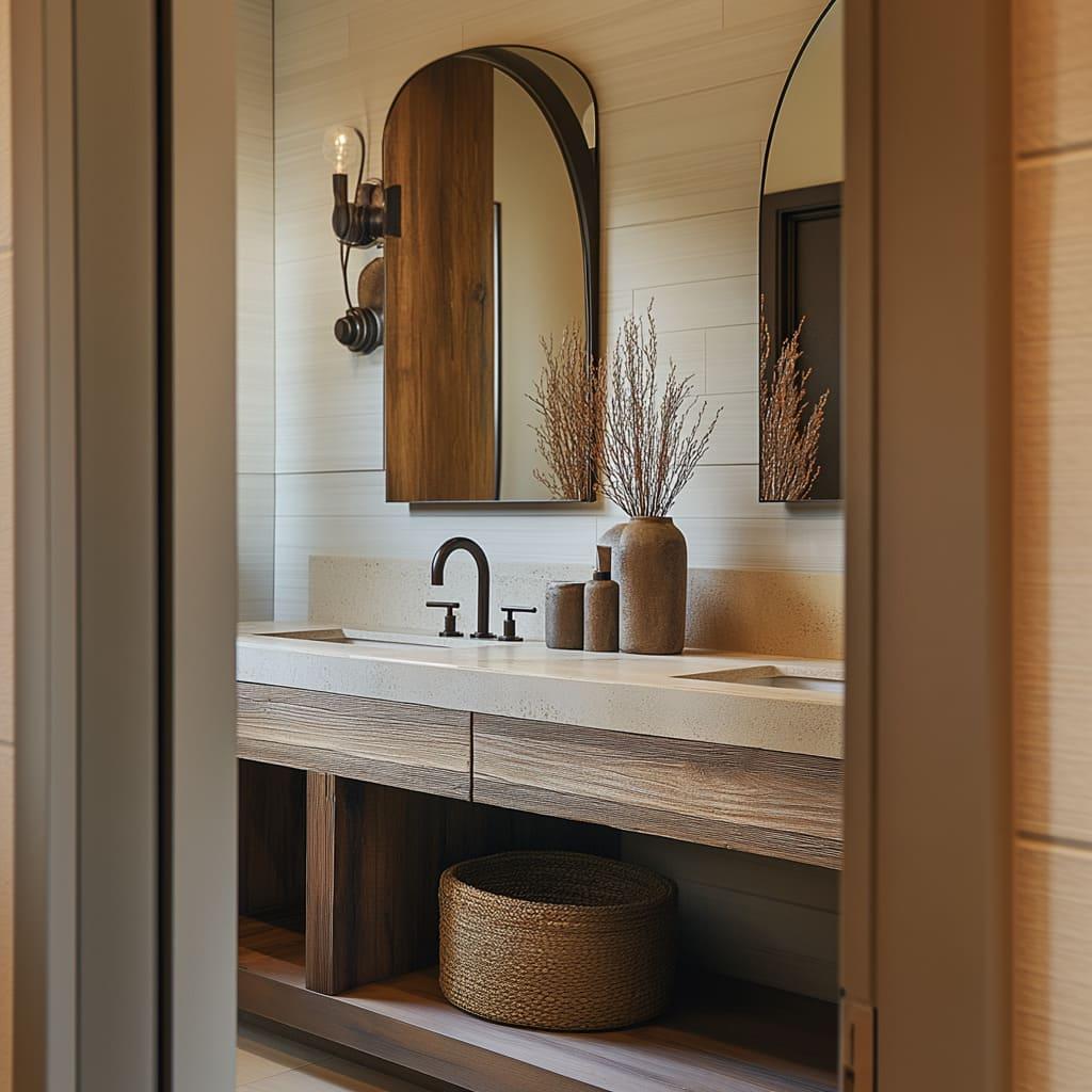 Transform‌ your space with a reclaimed wood vanity for a rustic touch