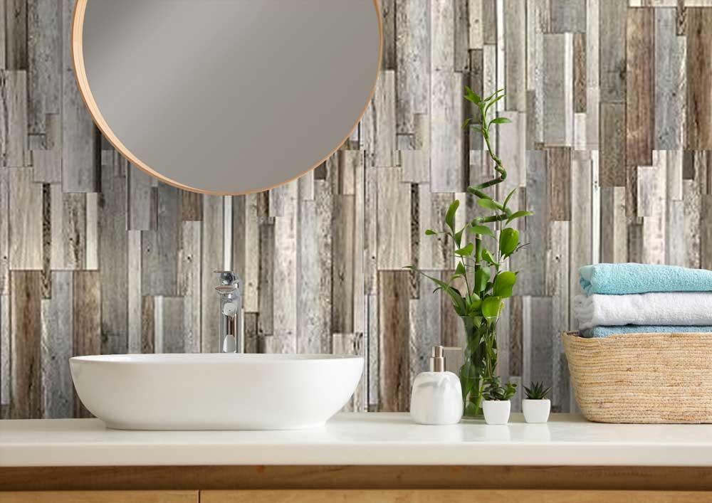 Integrate⁢ beautiful wooden bathroom wall paneling for warmth