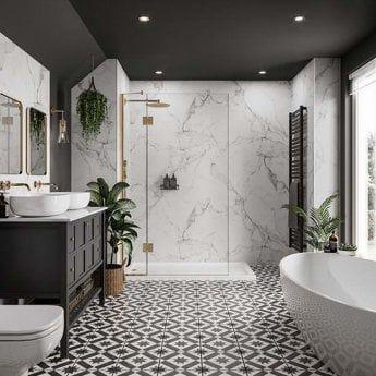 Monochromatic‌ color schemes create a sleek modern bathroom look