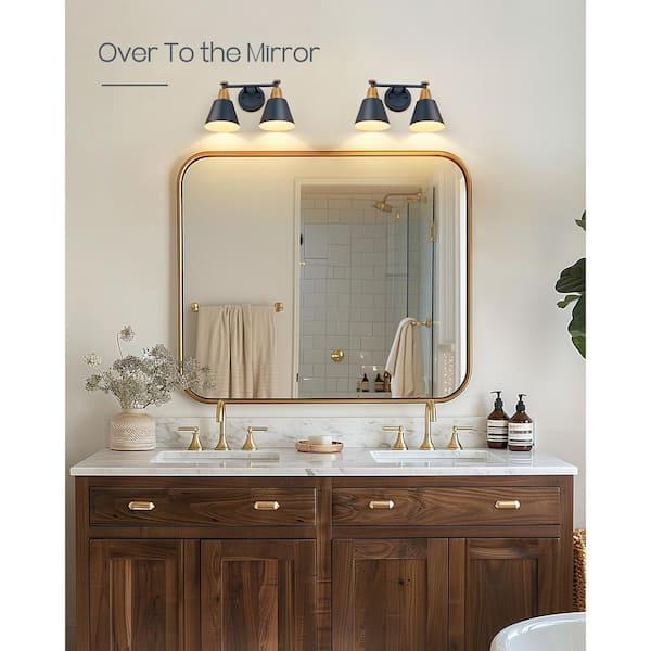 Unique lighting fixtures enhance the personality of your eclectic bathroom atmosphere