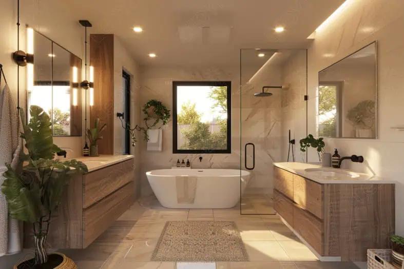 Layered lighting, including sconces and candles,‍ enhances the​ ambiance of‌ your ⁤eclectic bathroom