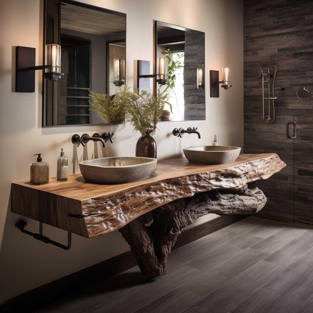 Rustic Escape: ⁤Incorporate natural wood elements ⁢for a cozy bathroom ‍ambiance