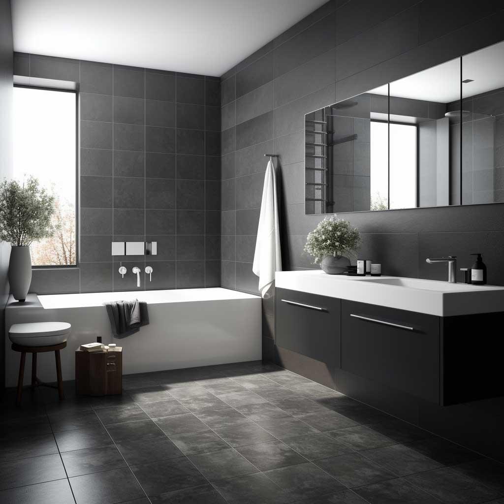 Monochrome Color ⁢Scheme:‍ Achieve a sleek, cohesive​ look ⁤in your ⁣modern bathroom