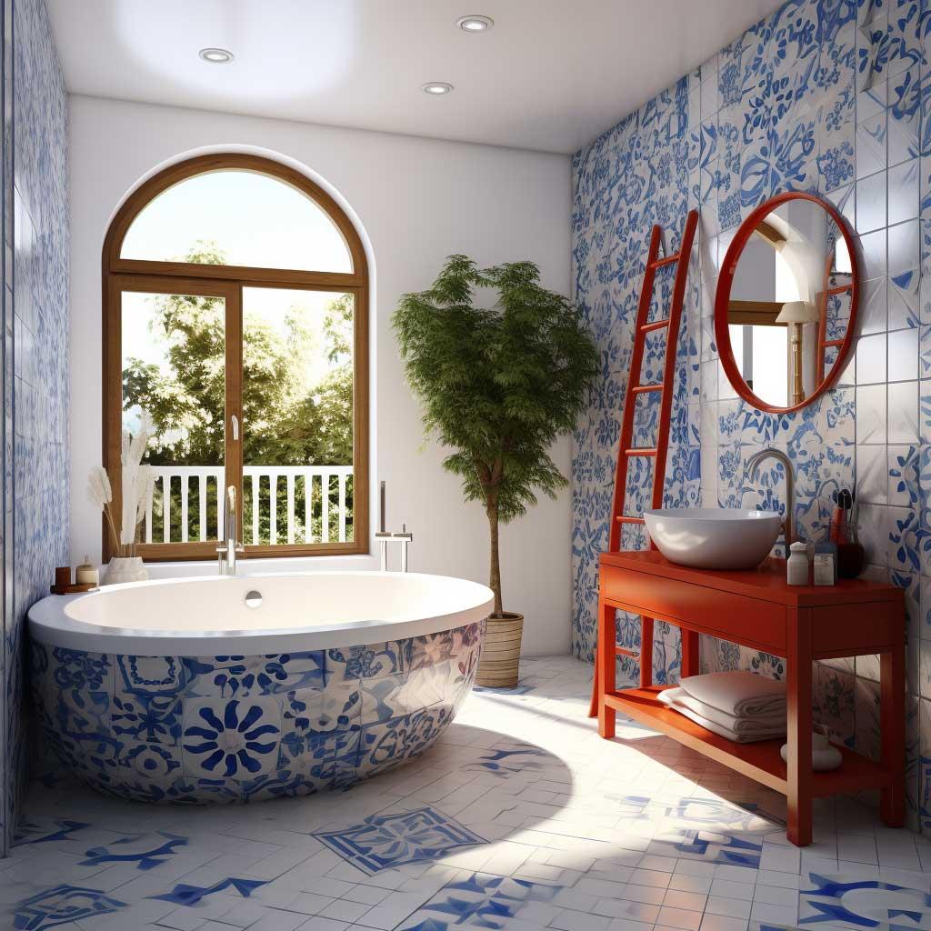 Play with scale‍ and proportion⁢ for ​a dynamic⁢ eclectic bathroom ⁤layout