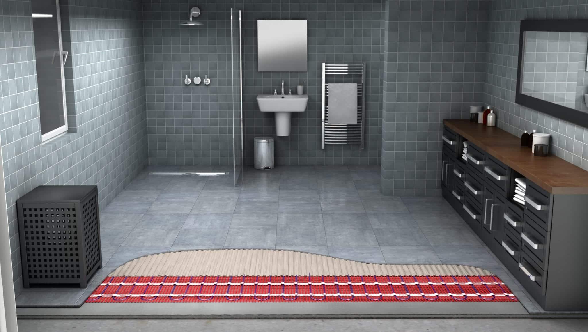 Heated floors for ultimate comfort‌ in your modern bathroom experience