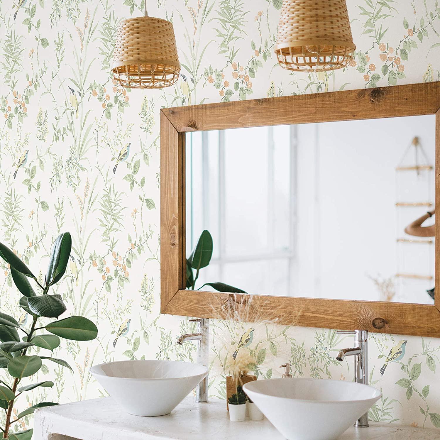 Use playful wallpaper​ as a‍ backdrop for your eclectic bathroom retreat