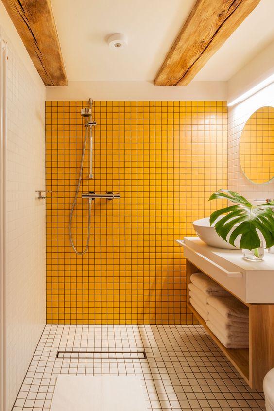 Choose bold colors for your eclectic bathroom to express your unique style