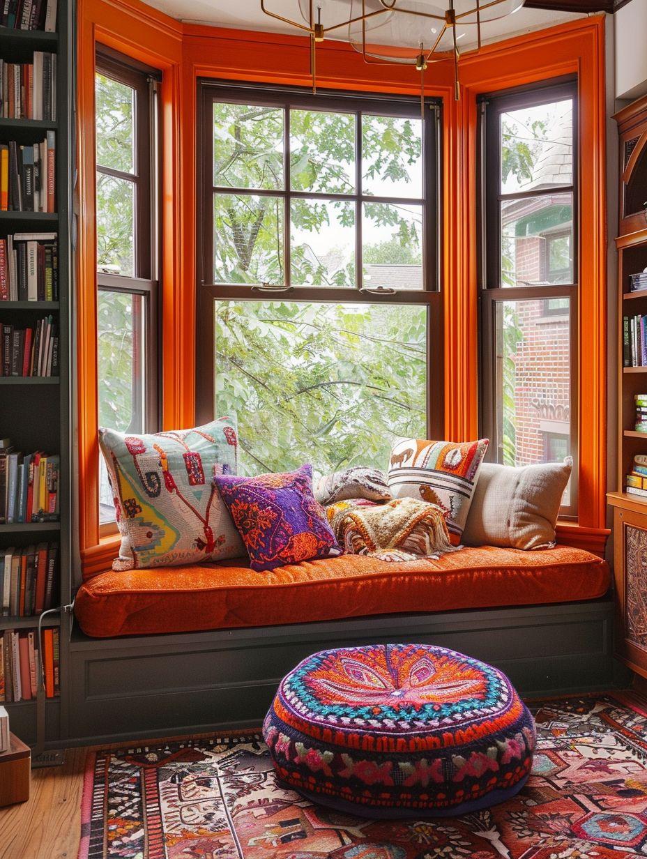 Create a ⁢wooden bathroom nook for relaxation and reading