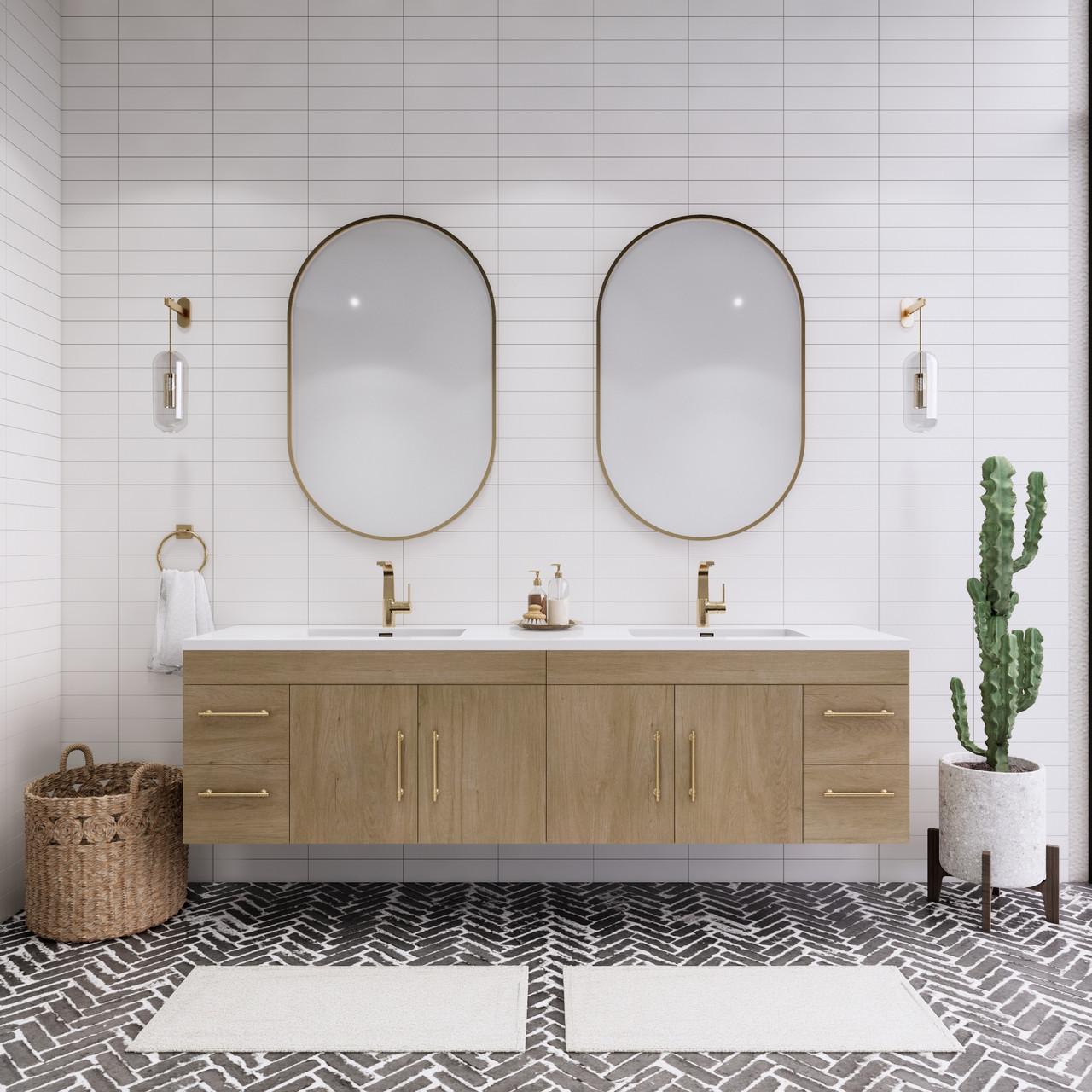 Floating wooden vanities‌ elevate the style‍ of your wooden bathroom