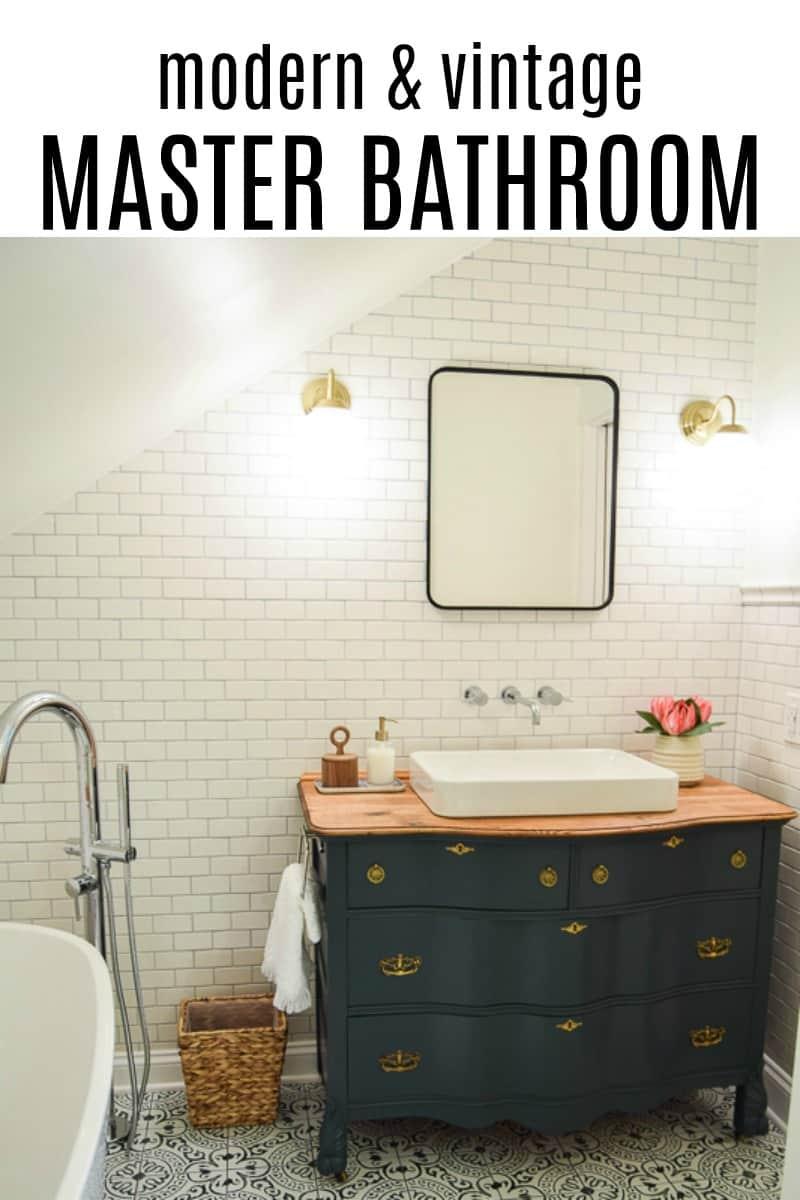 Vintage-inspired bathroom: mix retro tiles with classic fixtures creatively