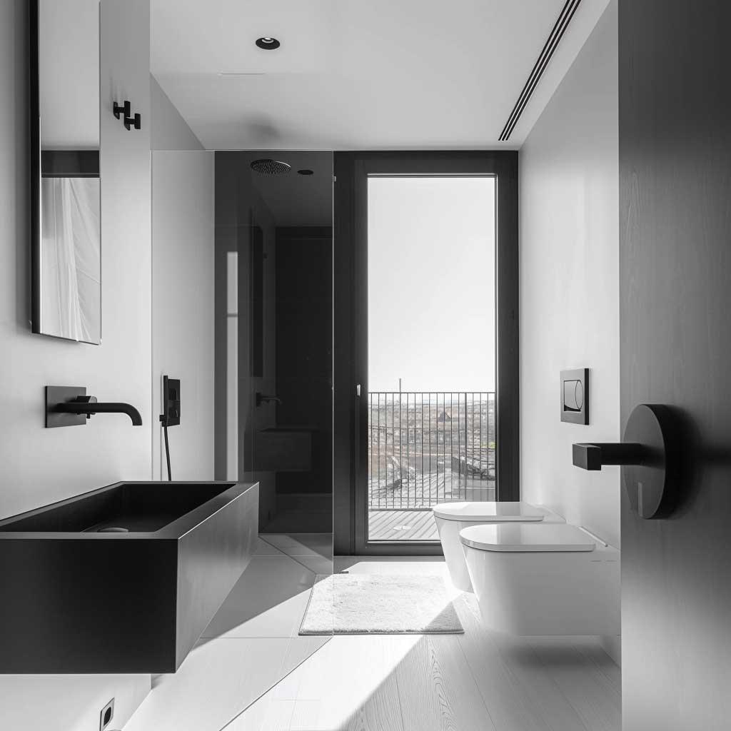 Monochromatic ‍color schemes for⁢ a serene modern bathroom vibe