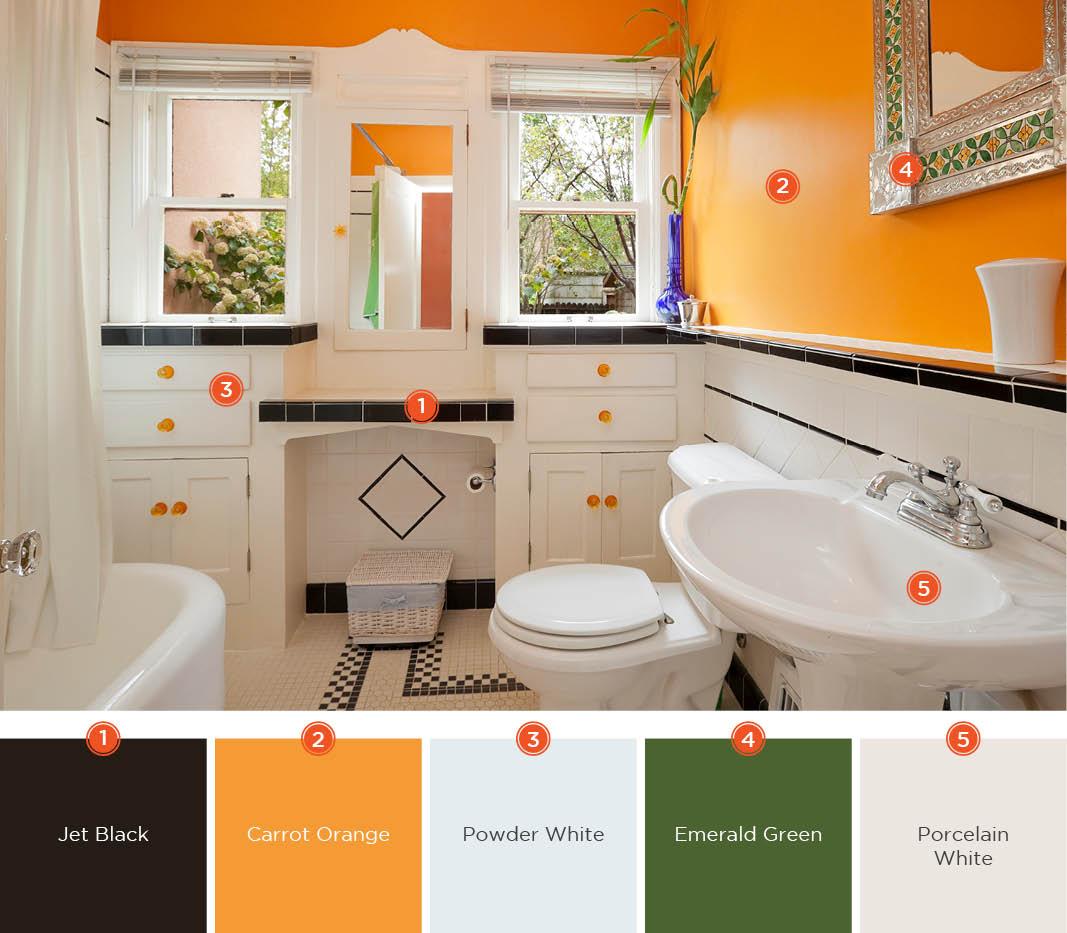 Color Pop: Use bright hues to energize your bathroom space