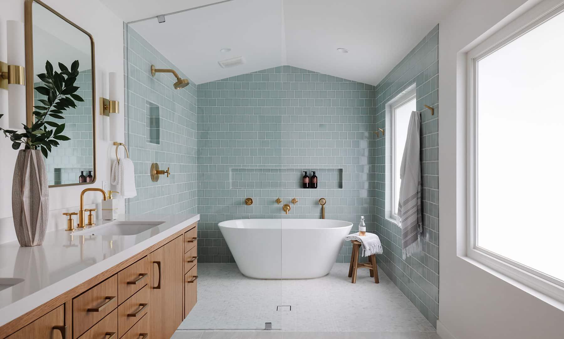 Heated ​flooring provides comfort in your⁣ modern​ bathroom‍ oasis