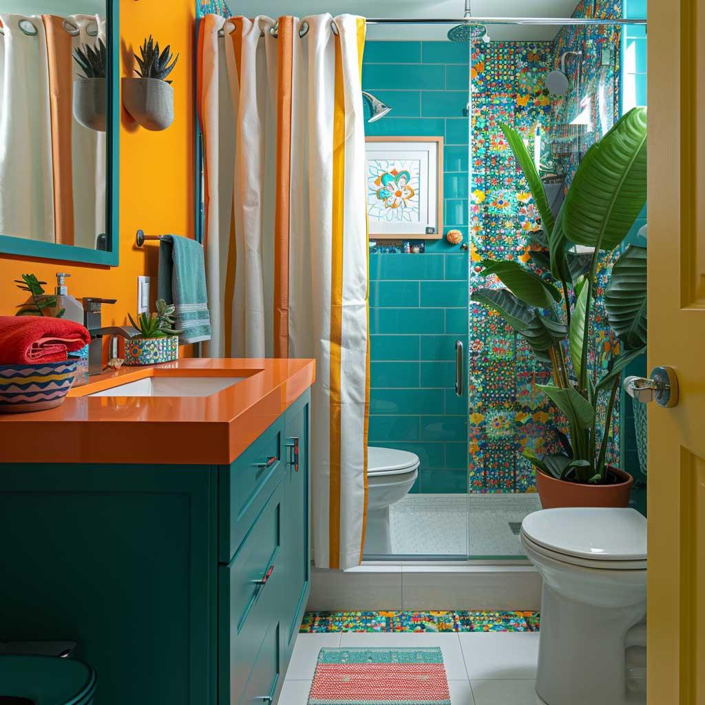 Bohemian bathroom:​ Embrace eclectic‍ patterns‌ and vibrant colors for creativity