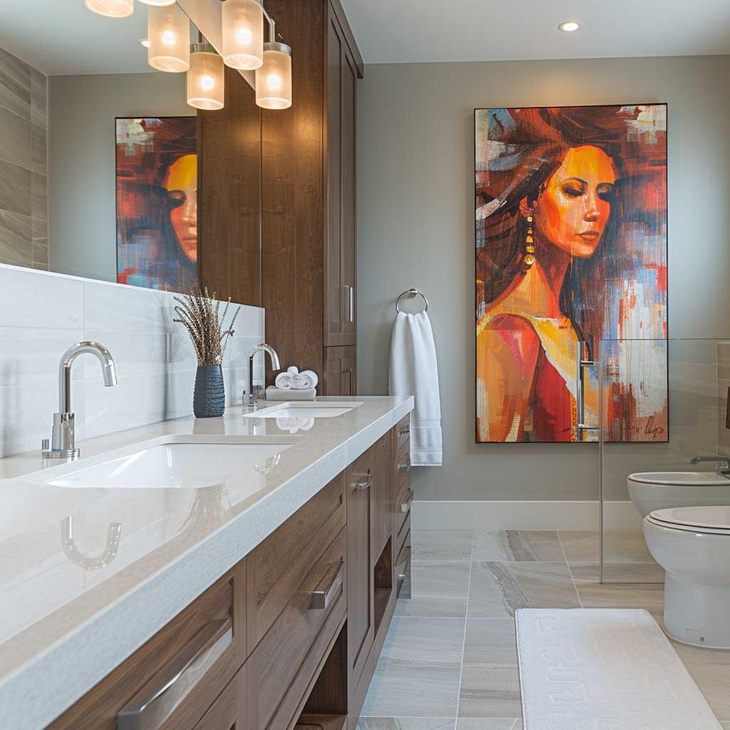 Unique Art Pieces ⁢to Personalize Your⁣ Modern ⁤Bathroom