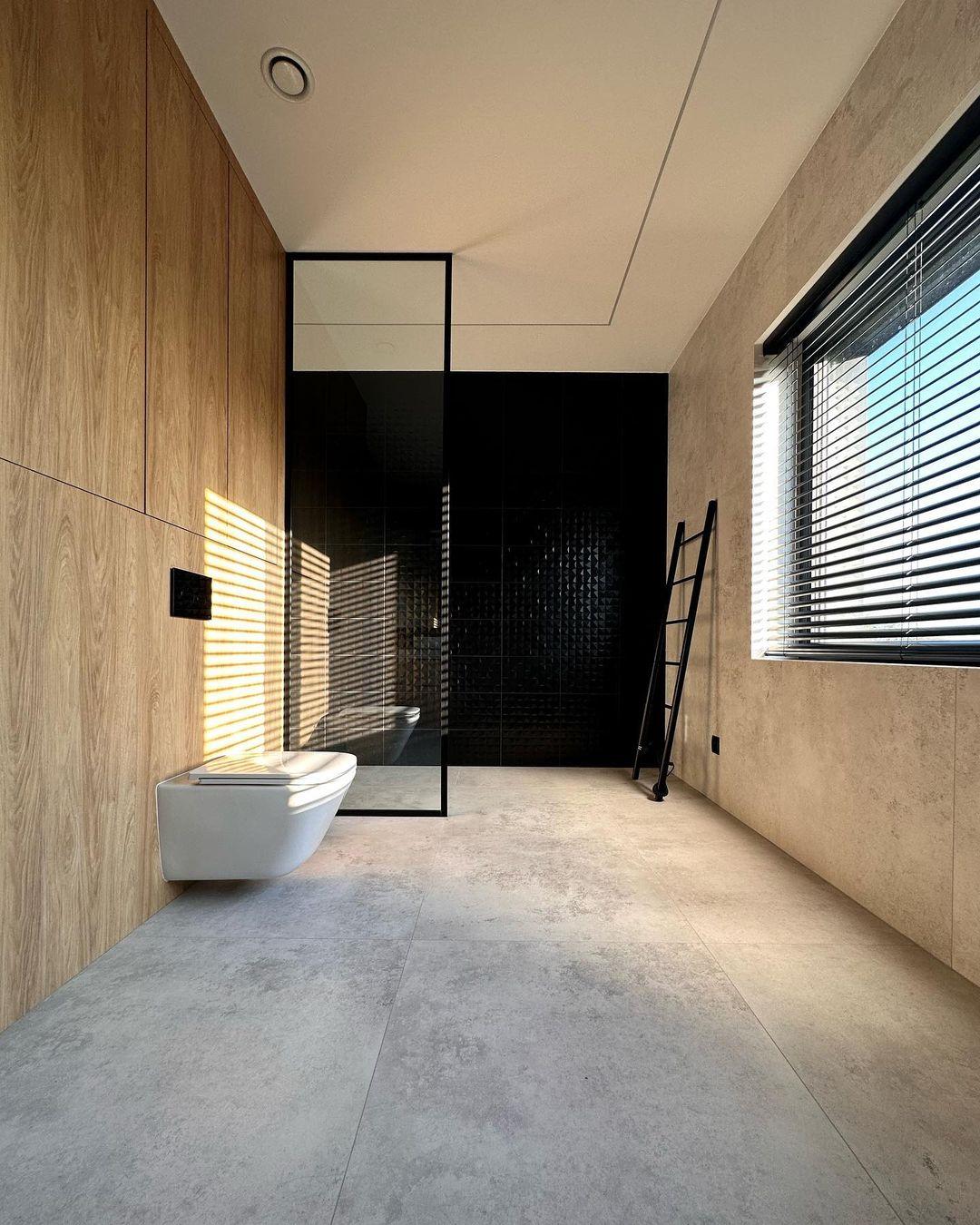 Minimalist Scandinavian bathroom‌ focusing on simplicity⁣ and natural light