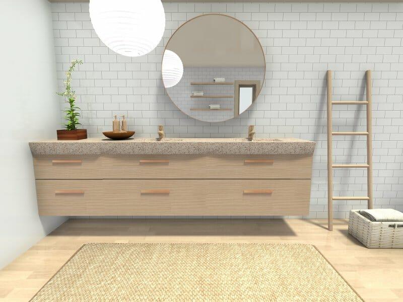 Add driftwood accents ⁣for ‌a touch of nature‌ in your boho bathroom design