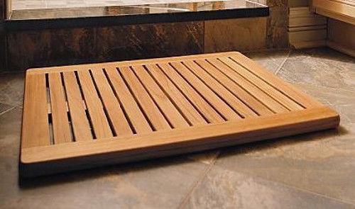 Install a wooden⁢ shower mat for comfort in your wooden bathroom