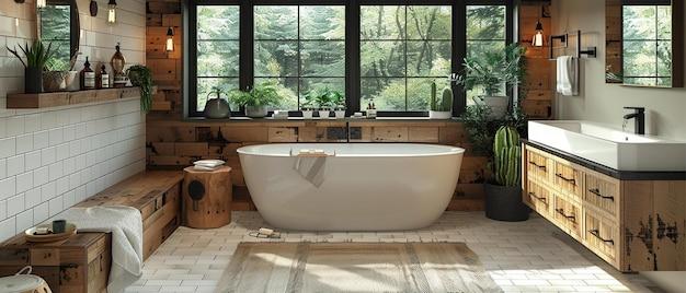 Embrace natural textures with reclaimed⁤ wood accents in your wooden bathroom