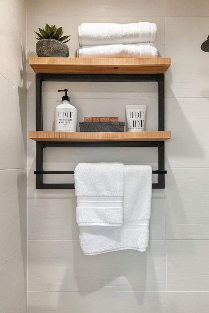 Incorporate‌ floating shelves for a modern twist in your ​eclectic bathroom layout