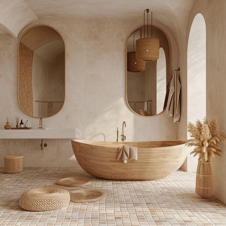 Earthy color palettes to evoke tranquility in your boho bathroom retreat