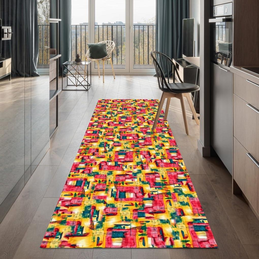 Install a colorful area rug to enhance comfort⁣ and style in your‍ eclectic bathroom