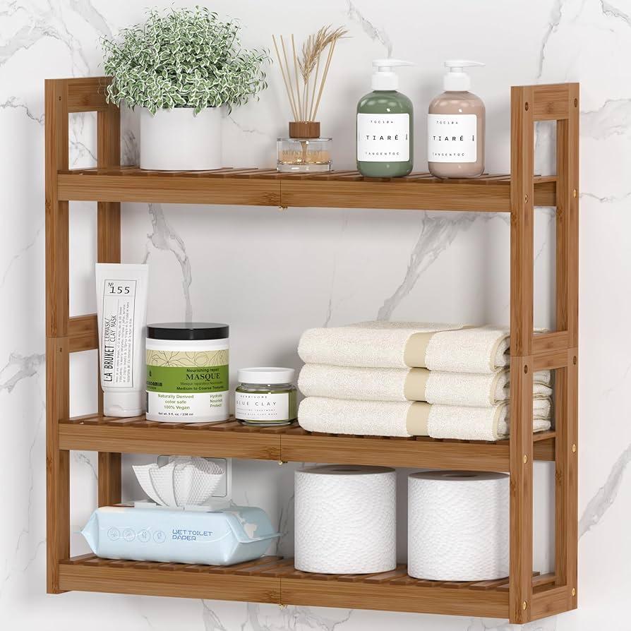 Install bamboo shelves for functional‌ elegance in⁢ your ‍wooden bathroom