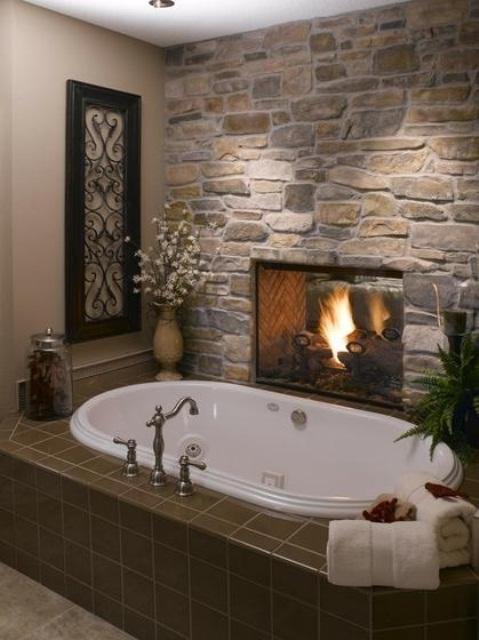 Opt⁢ for natural stone accents to complement your wooden bathroom