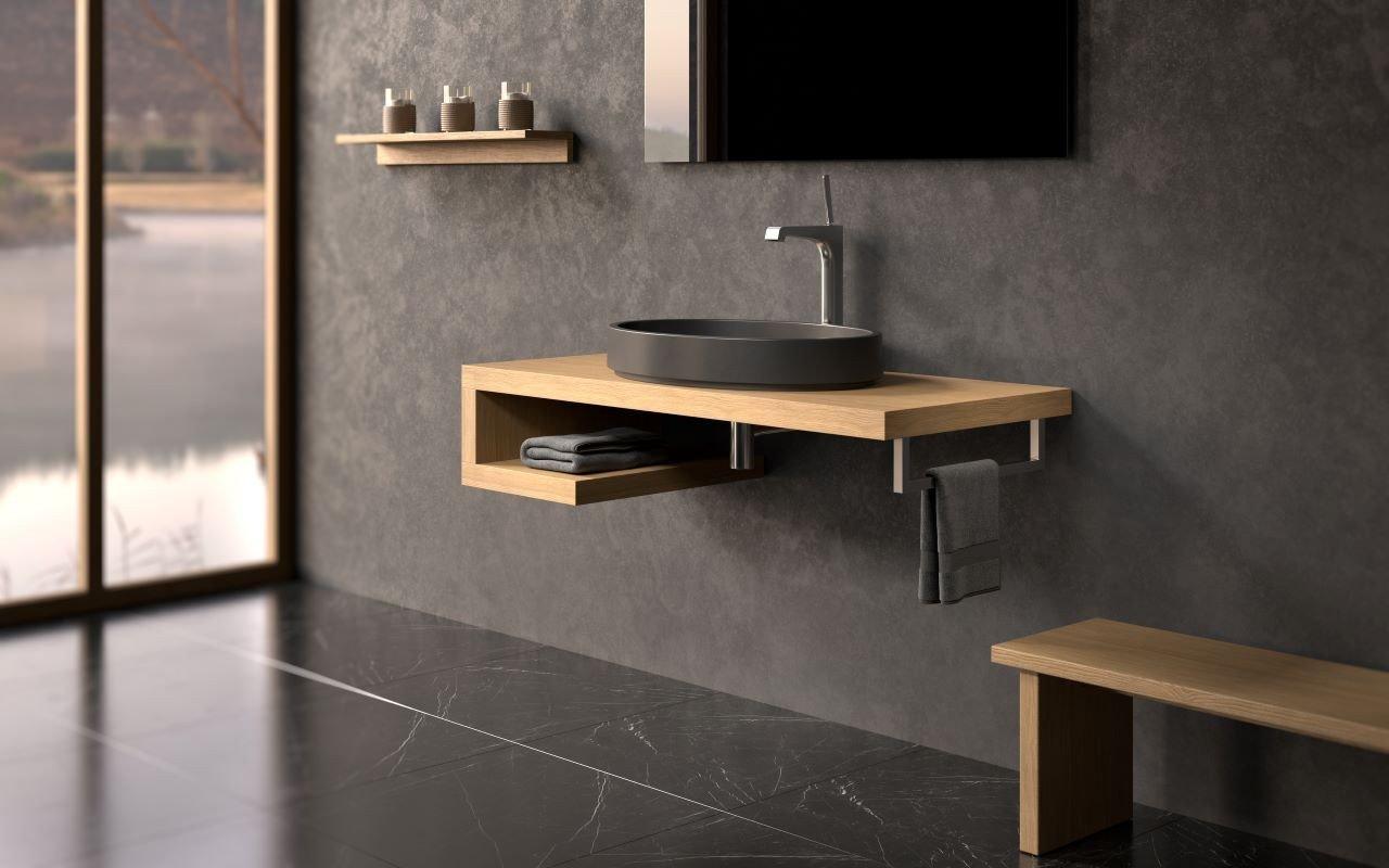 Design a wooden ‍bathroom cart ⁣for versatile utility