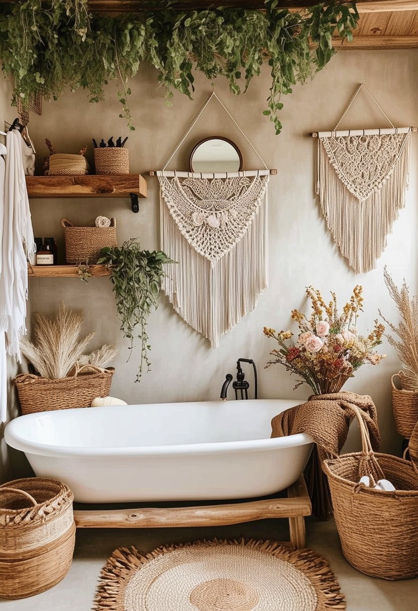 Boho Bathroom Essentials for a Relaxed Retreat