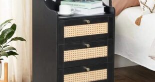 Compact nightstand with ample storage and elegant design