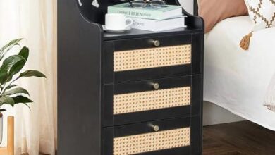 Compact nightstand with ample storage and elegant design