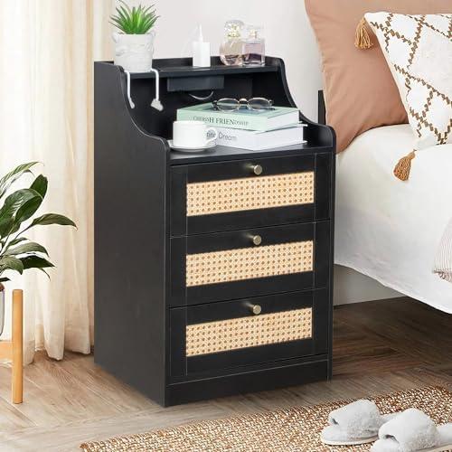 Compact nightstand with ample storage and elegant design