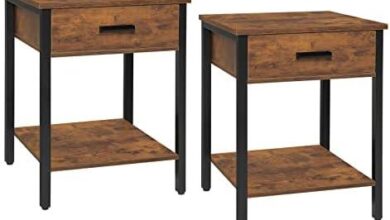 Stylish Nightstands with Charging Station and Storage Options