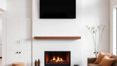 Creating Harmony: Designing a Cozy Living Room with Fireplace and Wall-Mounted TV