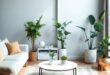 Embracing Elegance: Modern Furniture and Lush Plants Transforming Your Living Room