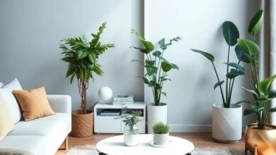 Embracing Elegance: Modern Furniture and Lush Plants Transforming Your Living Room