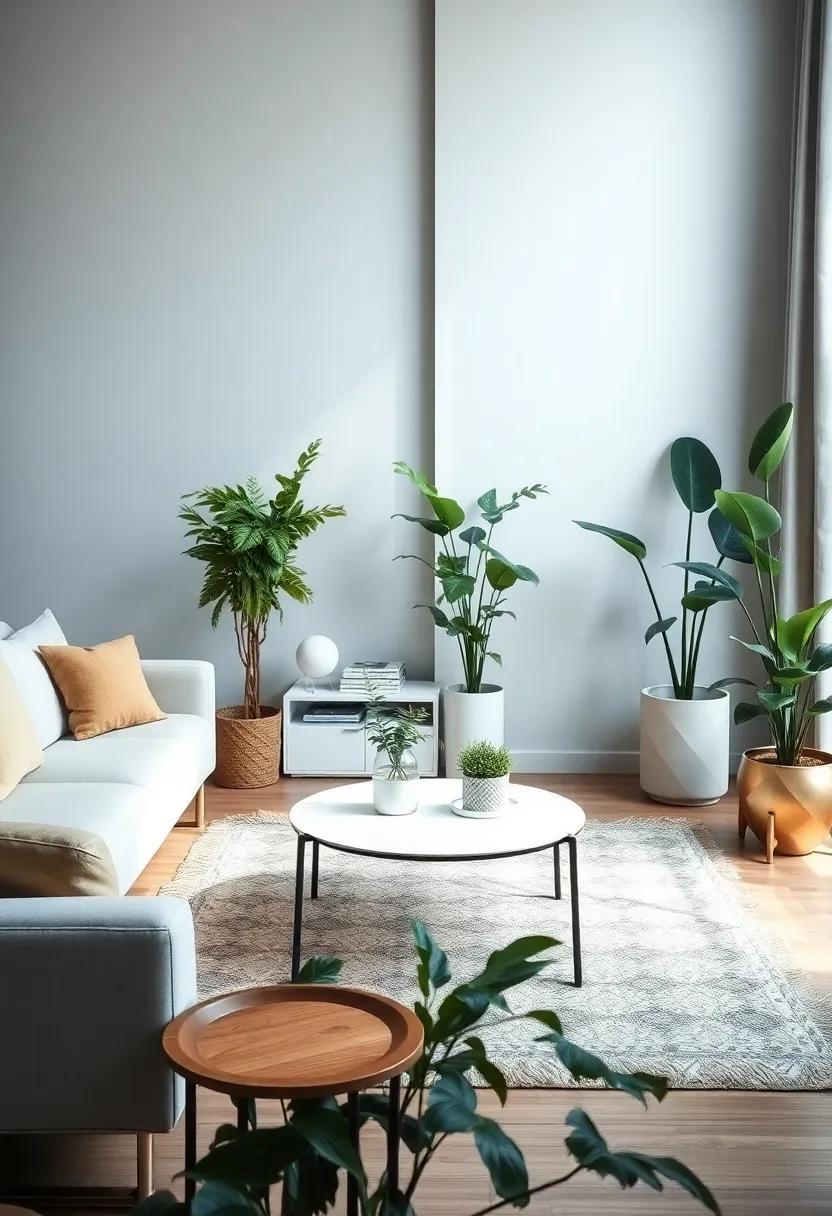 Embracing Elegance: Modern Furniture and Lush Plants Transforming Your Living Room