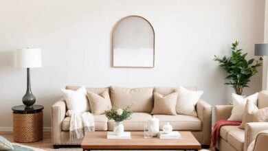 Embracing Cozy Elegance: Designing a Farmhouse Living Room in Warm Taupe Hues