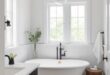 Elegant Farmhouse Bathrooms: Timeless Black and White Design Ideas